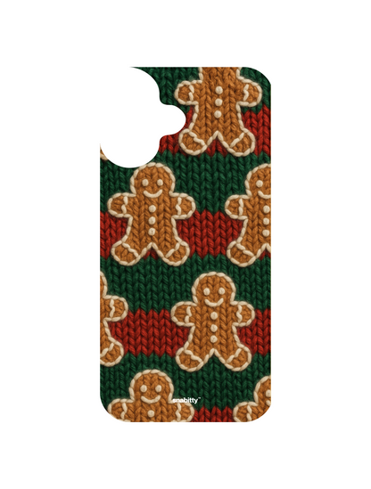 Gingerbread men assemble knit