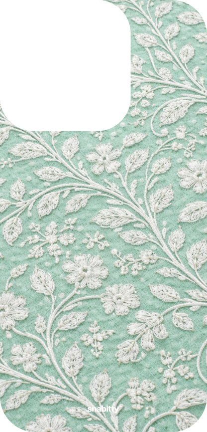 Mint Green Bel aur Phool Chikankari
