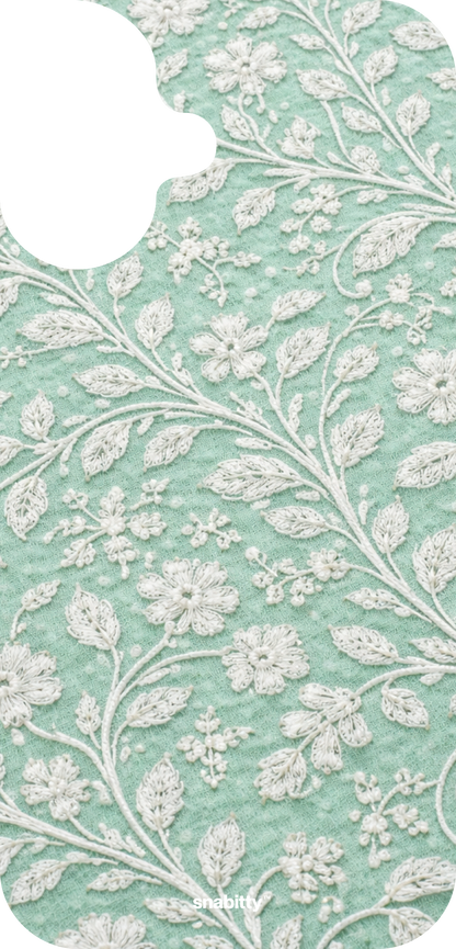 Mint Green Bel aur Phool Chikankari