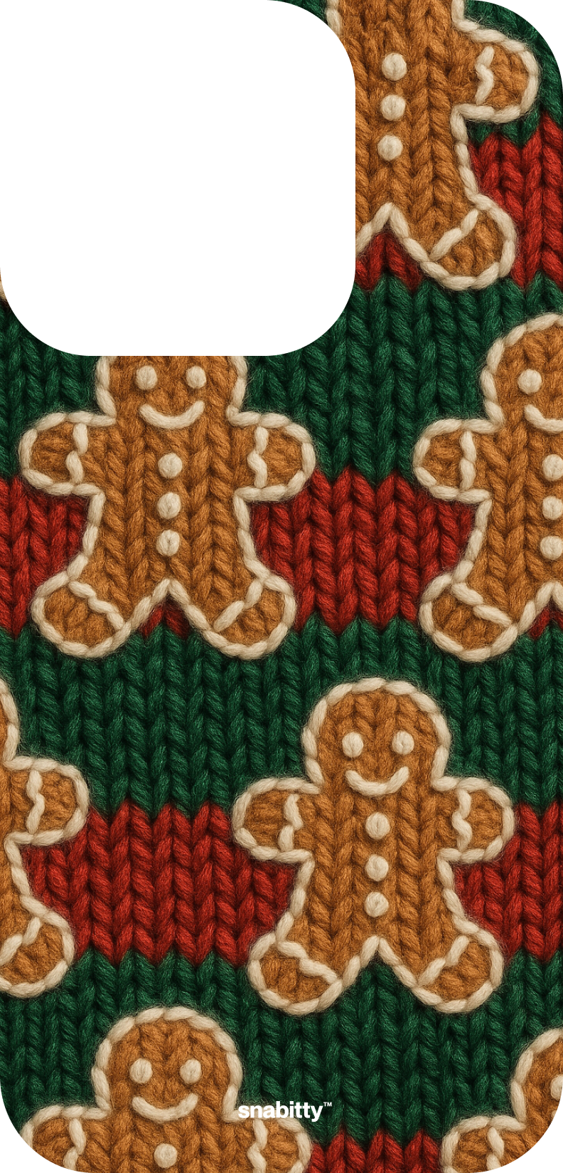 Gingerbread men assemble knit