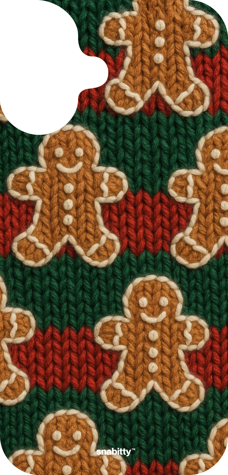 Gingerbread men assemble knit