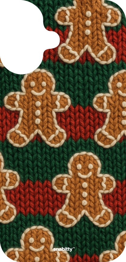 Gingerbread men assemble knit