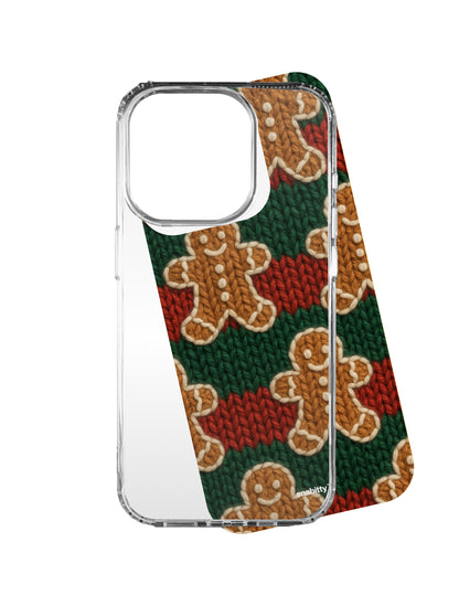 Gingerbread men assemble knit