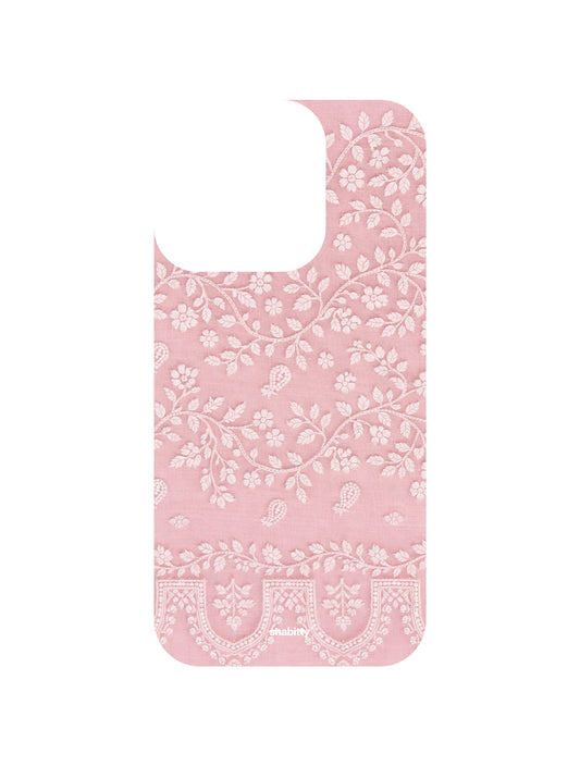 Baby Pink Bel aur Phool Chikankari