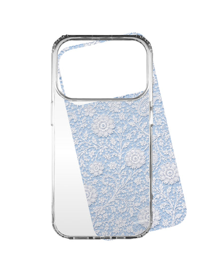 Powder Blue Jaal aur Phool Chikankari