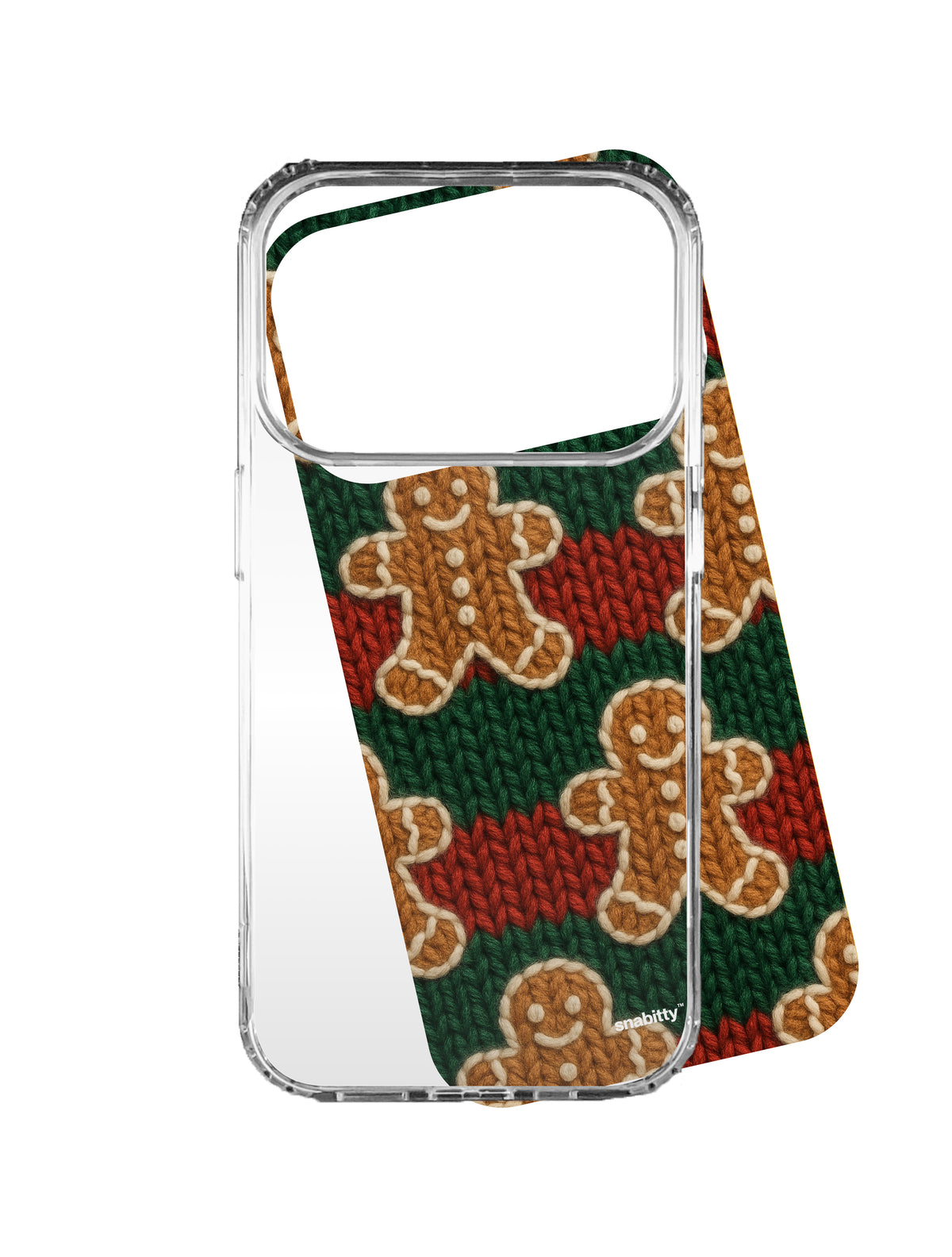 Gingerbread men assemble knit