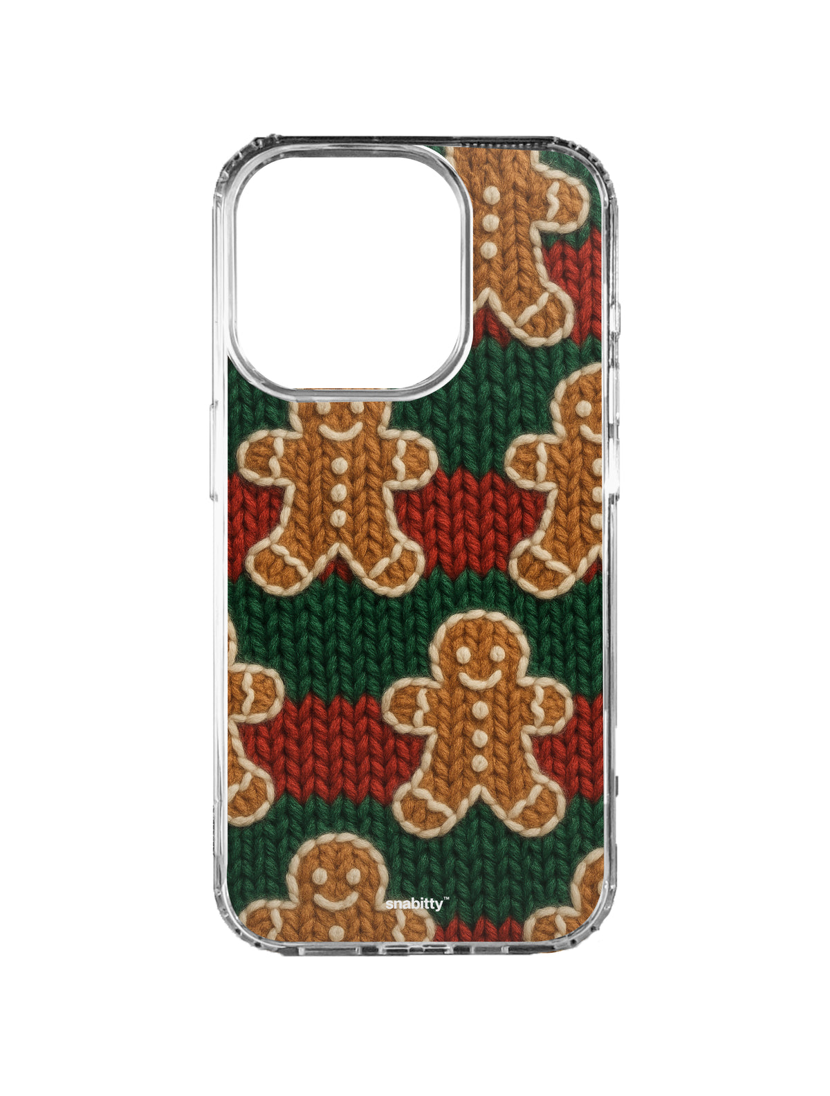 Gingerbread men assemble knit