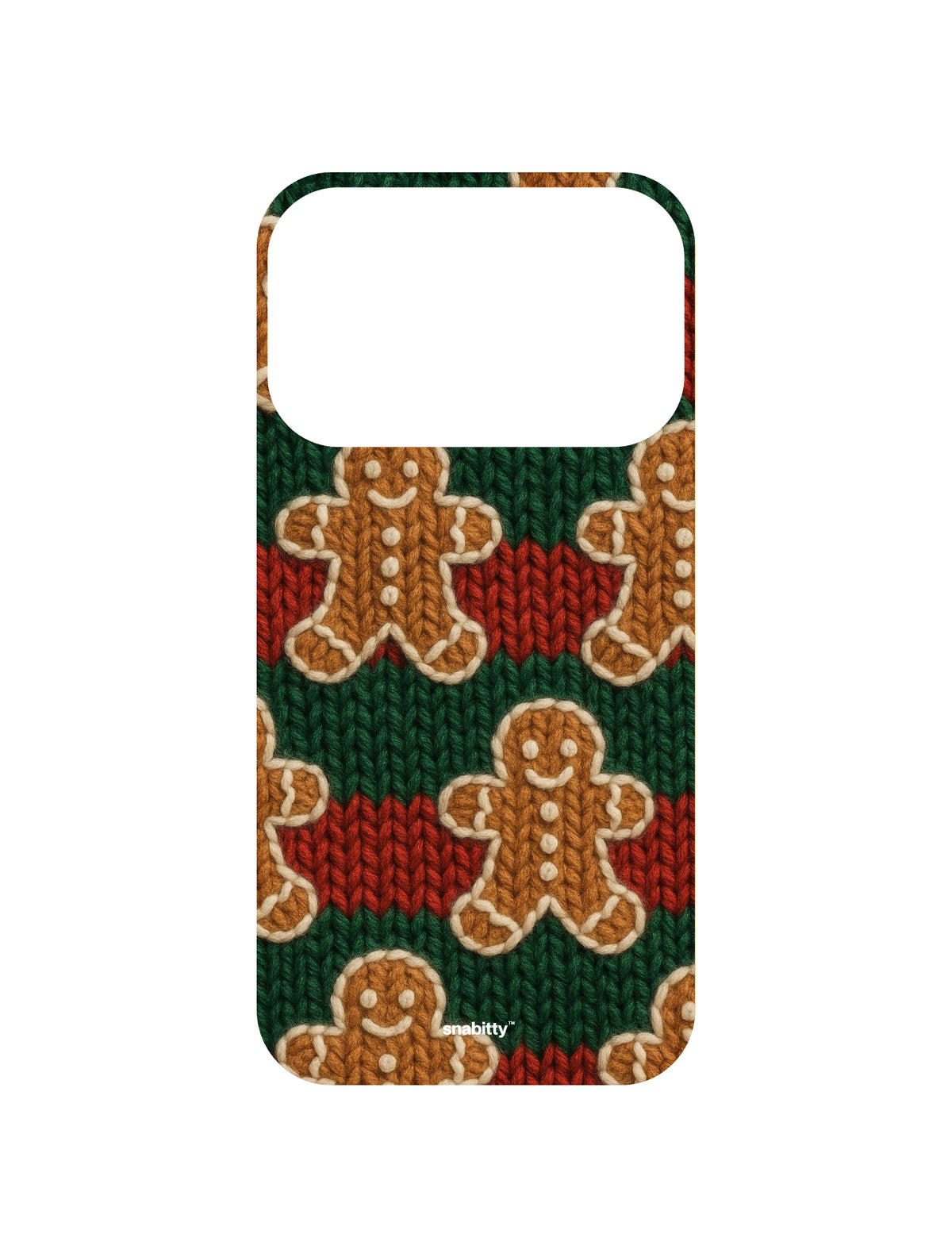 Gingerbread men assemble knit